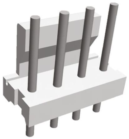 TE Connectivity - 644753-4 - TE Connectivity MTA-156 系列 4路 3.96mm节距 (1排) 直 PCB 针座 644753-4, 焊接端接, 7A, 通孔		