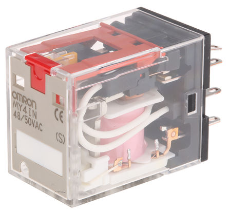 Omron - MY4INAC4850S - Omron MY4INAC4850S 4 ˫ ʽ Ǳ̵, 5 A, 48V ac		