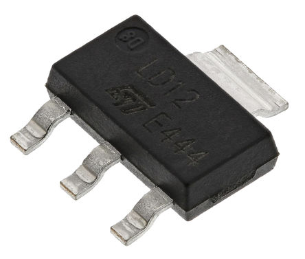 STMicroelectronics - LD1117S12CTR - STMicroelectronics LD1117S12CTR LDO ѹ, 1.2 V, 1.3A, 1%ȷ, 3 + Tab SOT-223װ		