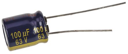 Panasonic - EEUFC1J101B - Panasonic FC  ϵ 63 V ֱ 100F ͨ  EEUFC1J101B, 20%ݲ, +105C		