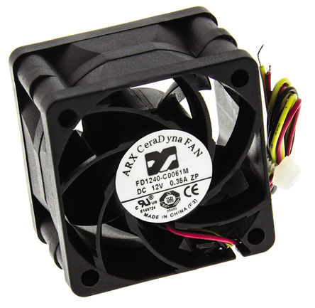 ARX - FD1240-C0051M2AL - ARX CeraDyna ϵ 3.72W 12 V ֱ  FD1240-C0051M2AL, 28.3m3/h, 9000rpm, 40 x 40 x 28mm		