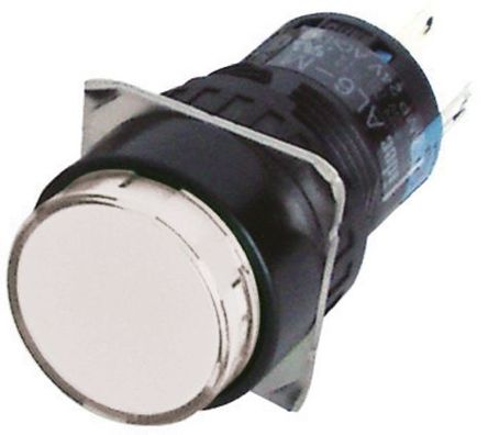 Idec - AL6M-A14-W - Idec AL6M-A14-W IP40  ˫ ɫLED 尲װ ť, 1A@ 120V 1A@ 24V ֱ		
