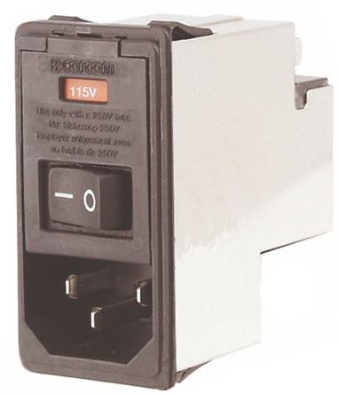 TE Connectivity - PS0SXSSXA - TE Connectivity Ƕʽ C14 IEC ˲ ͷ PS0SXSSXA, Faston˽, 10A, 250 V 		