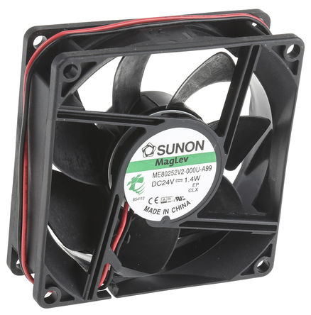Sunon - ME80252V2-000U-A99 - Sunon ME ϵ 1.4W 24 V ֱ  ME80252V2-000U-A99, 63m3/h, 2900rpm, 80 x 80 x 25mm		