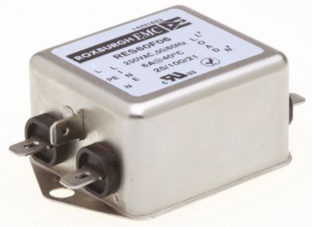 Roxburgh EMC - RES60F06 - Roxburgh EMC RES60 ϵ 6A 250 V , DC to 400Hz ̰װ RFI ˲ RES60F06, Fast-OnӶ		