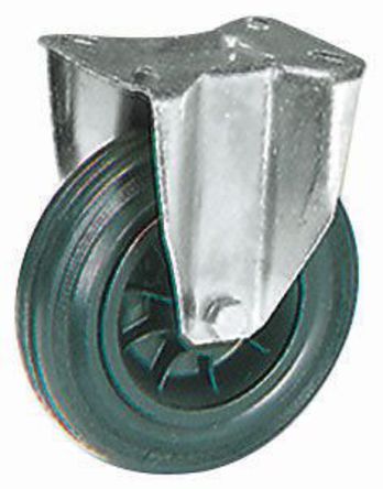 LAG - 14136 - Blk tyre plain bore FXcastor,200mm 205kg		