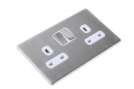 Deta - 8532SC - Deta Screwless Metal ϵ IP2X 2   G  - Ӣʽ  8532SC, 迪, 13A, 230V ac		