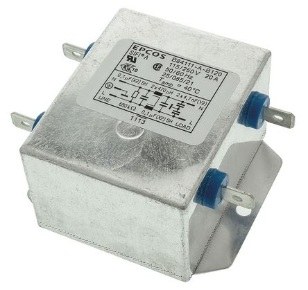 EPCOS - B84111A0000B120 - EPCOS B84111 ϵ 20A 250 V , 60Hz װ RFI ˲ B84111A0000B120, װƬӶ		