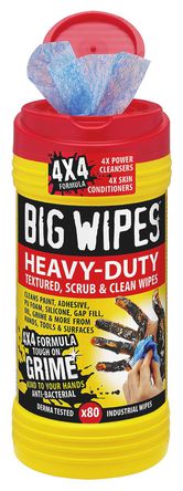 Big Wipes - 2420 - Big Wipes 2420 80 ɫ Ͱװ ʪ, 4 x 4in, ڹҵ		