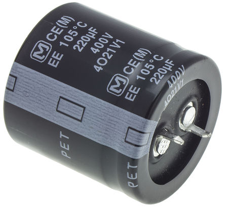 Panasonic - EETEE2G221KJ - Panasonic EE ҧʽ ϵ 400 V ֱ 220F ͨ  EETEE2G221KJ, 20%ݲ, +105C		