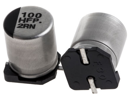 Panasonic - EEEFP1H101AP - Panasonic FP SMD ϵ 50 V ֱ 100F SMD  EEEFP1H101AP, 20%ݲ, 180m(ֵ), +105C, Fװ		