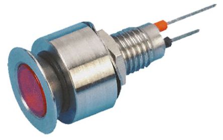 Marl - 520-301-21 - Marl 520-301-21 7 mm Ƕʽ ɫ LED ָʾ, ŽӶ, 6.1mmװ׳ߴ, 12 V ֱ		