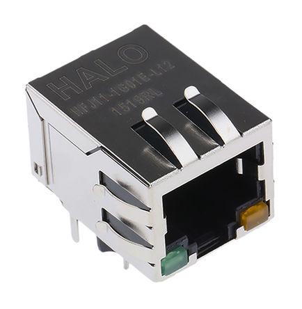 Halo Electronics - HFJ11-1G01E-L12RL - Halo Electronics FastJack ϵ RJ45 UTP RJ HFJ11-1G01E-L12RL		