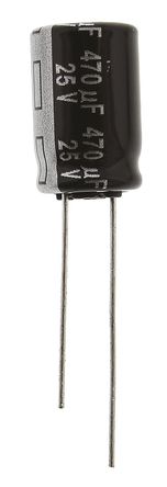 Panasonic - EEUEB1E471 - Panasonic EB(A) ϵ 25 V ֱ 470F ͨ  EEUEB1E471, 20%ݲ, +105C		