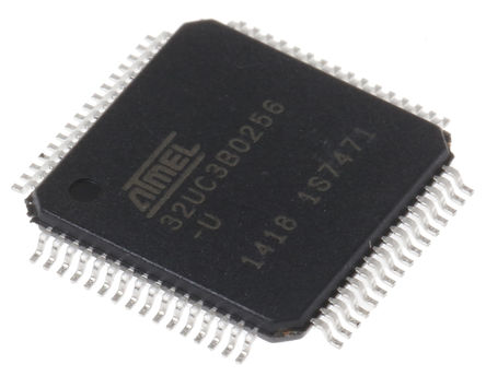 Atmel - AT32UC3B0256-A2UT - Atmel AT32 ϵ 32 bit AVR MCU AT32UC3B0256-A2UT, 60MHz, 256 kB ROM , 32 kB RAM, 1xUSB, TQFP-64		