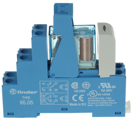 Finder - 48.61.7.024.0050SPA - Finder 48.61.7.024.0050SPA ˫ DIN ӿڼ̵ģ, 16A, 24V dc		