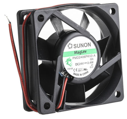 Sunon - PMD2406PKV2-A.GN - Sunon PMD ϵ 2.4W 24 V ֱ  PMD2406PKV2-A.GN, 40m3/h, 4400rpm, 60 x 60 x 20mm		