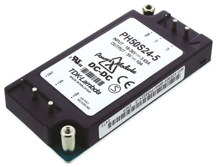 TDK-Lambda - PH-50-S-24-5 - TDK-Lambda 50W ʽֱ-ֱת PH-50-S-24-5, 18  36 V ֱ, 5V dc, 10A, 3kV acѹ		