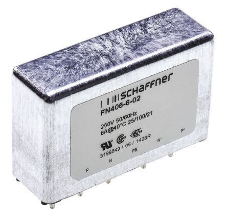 Schaffner - FN406-6-02 - Schaffner FN406 ϵ 6A 250 V , 400Hz ͨ RFI ˲ FN406-6-02, Ӷ		