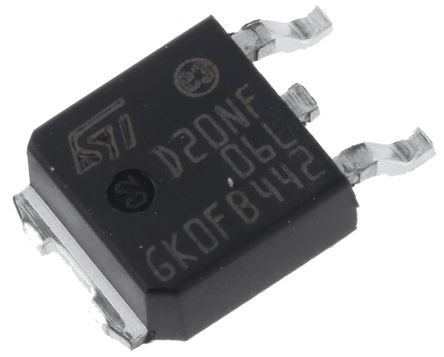 STMicroelectronics - STD20NF06L - STMicroelectronics STripFET ϵ N MOSFET  STD20NF06L, 24 A, Vds=60 V, 3 TO-252װ		