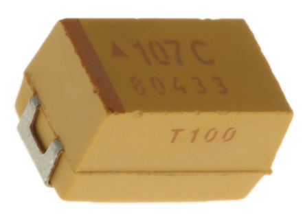 AVX - TPSE107K016R0100 - AVX TPS ϵ 100F 10% SMD  TPSE107K016R0100, 16 V ֱ, 7343-43 װ, 100m ESR, +125C		