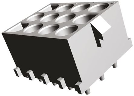 TE Connectivity - 350433-4 - TE Connectivity Universal MATE-N-LOK ϵ 12· 6.35mmھ ֱ PCB  350433-4, Ӷ˽, 19A, ͨ		