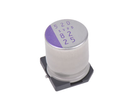 Panasonic - 25SVPD82M - Panasonic SVPD ϵ 25 V ֱ 82F SMD ۺ ۺ 25SVPD82M, 20%ݲ, 28m(ֵ), +125C, F12װ		