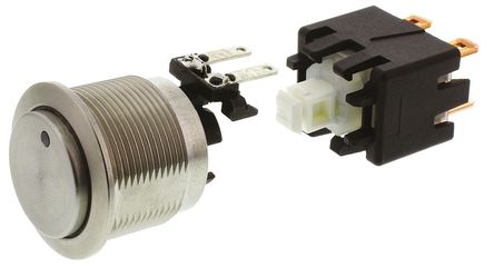 Schurter - 1241.6833.1124000 - Schurter 1241.6833.1124000 IP64ǰ IP00 Ȼɫ  ˫- ɫLED 尲װ ť, 12 A@ 250 V 		