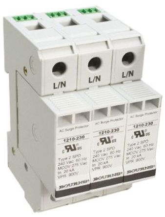 Bourns - 1210-3S-230 - Bourns 1210 ϵ 415 V  100kA 3  1210-3S-230, DIN 찲װ, 54 x 67 x 90mm		