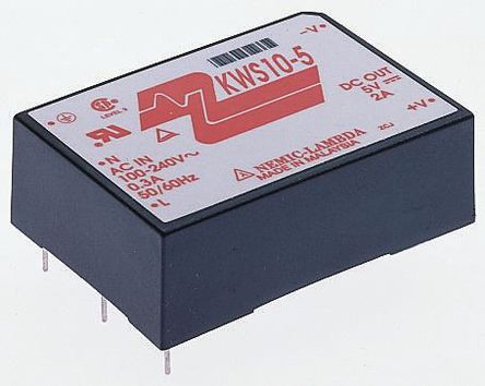 TDK-Lambda - KWS 5 5 HFP - TDK-Lambda 5W  ǶʽģʽԴSMPS KWS 5 5 HFP, 110  340 V dc, 85  265 V ac, 5V, 1A, 73%Ч, ܷװ		
