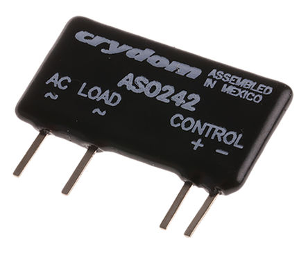 Crydom - ASO242 - Crydom 2 A rms PCBװ ̵̬ ASO242, SCR, 㽻л, 280VЧֵ		