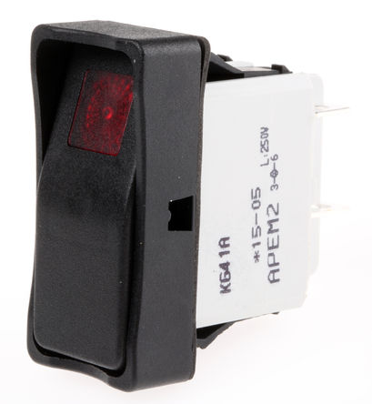 Apem - KG412A2XNA26X6 - Apem KG412A2XNA26X6 DPST ɫ  ̰忪,  - , 15 A @ 250 V , IP65		