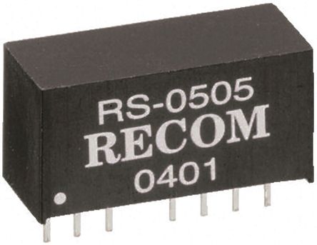Recom - RS-4815D - Recom RS ϵ 2W ʽֱ-ֱת RS-4815D, 36  72 V ֱ, 15V dc, 67mA, 1kV dcѹ, 83%Ч, SIPװ		