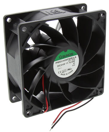 Sunon - PMD2409PMB3-A(2).GN - Sunon PMD ϵ 6W 24 V ֱ  PMD2409PMB3-A(2).GN, 156m3/h, 3800rpm, 92 x 92 x 38mm		