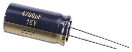 Panasonic - EEUFC1C472 - Panasonic FC  ϵ 16 V ֱ 4700F ͨ  EEUFC1C472, 20%ݲ, 18m(ֵ), +105C		