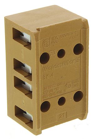 Weidmuller - BK 4/E -7906080000 - Weidmuller SAK ϵ 7906080000 4 · ATEX ˿ӿ, ݶ, ݶ˽, 22  12 AWG߹, 32A, 400 V		