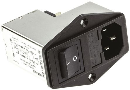 Schurter - 4304.4024 - Schurter 尲װ C14 IEC ˲ ͷ 4304.4024, 5 x 20mm۶, Ӷ˽, 6A, 250 V 		