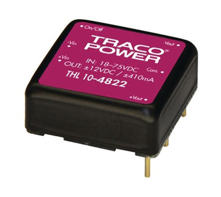 TRACOPOWER - THL 10-1213 - TRACOPOWER THL 10 ϵ 10W ʽֱ-ֱת THL 10-1213, 9  18 V ֱ, 15V dc, 670mA, 1.5kV dcѹ, 86%Ч		