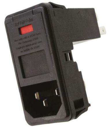 TE Connectivity - PS000D000 - TE Connectivity Ƕʽ C14 IEC ˲ ͷ PS000D000, ζ˽, 10A, 250 V 		