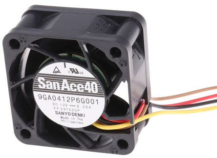 Sanyo Denki - 9GA0412P6G001 - Sanyo Denki GA ϵ 2.76W 12 V ֱ  9GA0412P6G001, 25m3/h, 16000rpm, 40 x 40 x 20mm		