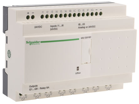 Schneider Electric - SR2E201BD - Schneider Electric Zelio Logic 2 ϵ SR2E201BD ߼, 12 x , 8 x , 24 V ֱ		