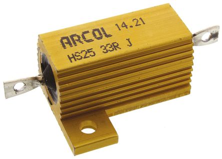 Arcol - HS25 33R J - Arcol HS25 ϵ HS25 33R J 25W 33 5%  尲װ̶ֵ, Ӷ, Ƿװ		