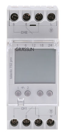 Grasslin - TALENTO752PRO - Grasslin 2ͨ DIN 쿪 Talento 752 pro, СʱӲλ, 110  230 V Դ		