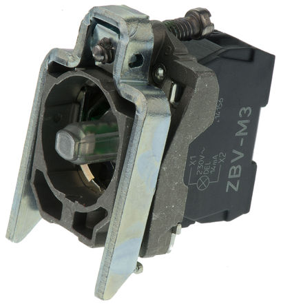 Schneider Electric - ZB4BW0M31 - Schneider Electric XB4 ϵ Ӵ ZB4BW0M31, 1 , 230  240 V , ɫ LED, ݶӶ		