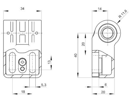 Schmersal - adjustable hinge L - Schmersal adjustable hinge L , ʹ TV8S 521 		