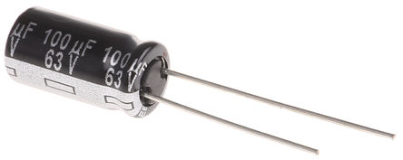 Panasonic - EEUEB1J101 - Panasonic EB(A) ϵ 63 V ֱ 100F ͨ  EEUEB1J101, 20%ݲ, +105C		