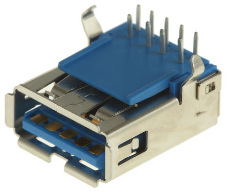 Amphenol FCI - 10117835-002LF - Amphenol FCI 1 ˿ ֱ USB3.0 A  USB  10117835-002LF, ͨ, 30 V , 1.8A		