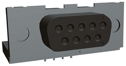 TE Connectivity - 106505-2 - TE Connectivity Amplimite HD-20 ϵ 2.74mm ھ 9 · ֱ ͨװװ ŷʽӡˢ· D-Sub   106505-2		