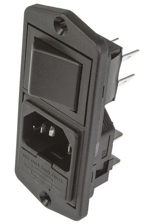 Bulgin - BVA01/Z0000/10 - Bulgin 尲װ C14 IEC ͷ BVA01/Z0000/10, װƬ˽, 10A		