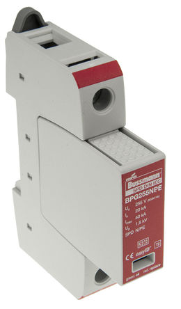 Cooper Bussmann - BSPG1255NPE - Cooper Bussmann BSPG ϵ 255 V  40kA 1 ӿŵ BSPG1255NPE, DIN 찲װ, 18 x 72 x 90mm		
